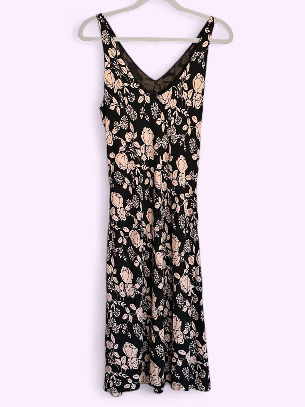 90s Romantic Nicole Miller Floral Midi Dress